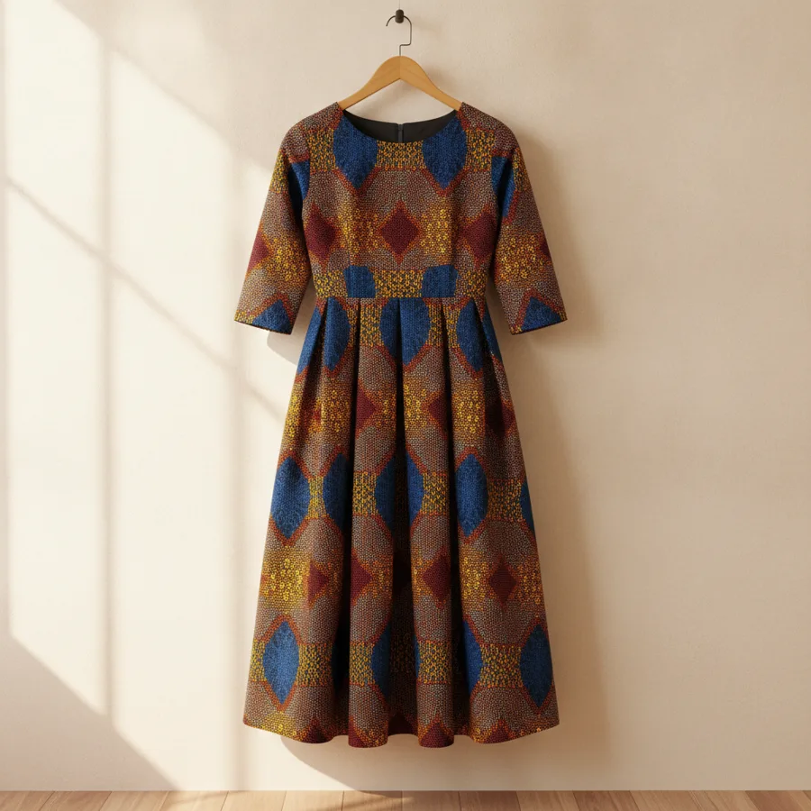 Ankara midi dress