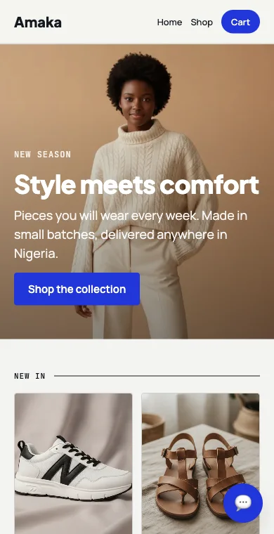 The same store on a phone