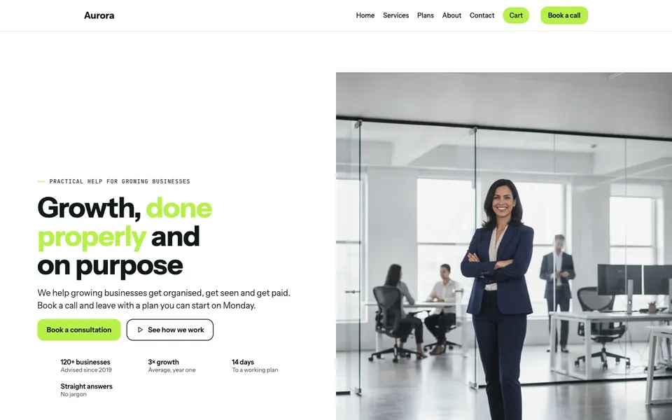 Ledger template home page