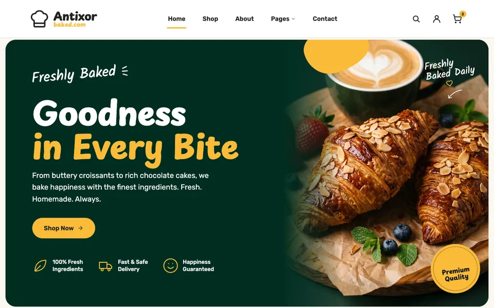 Crumb template home page