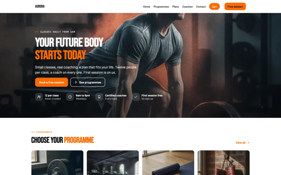 Ironline template home page