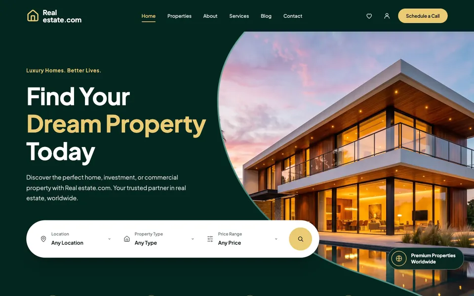 Haven template home page
