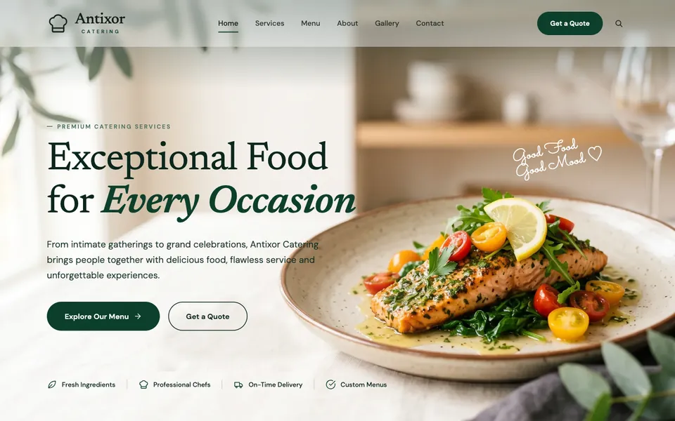 Saveur template home page