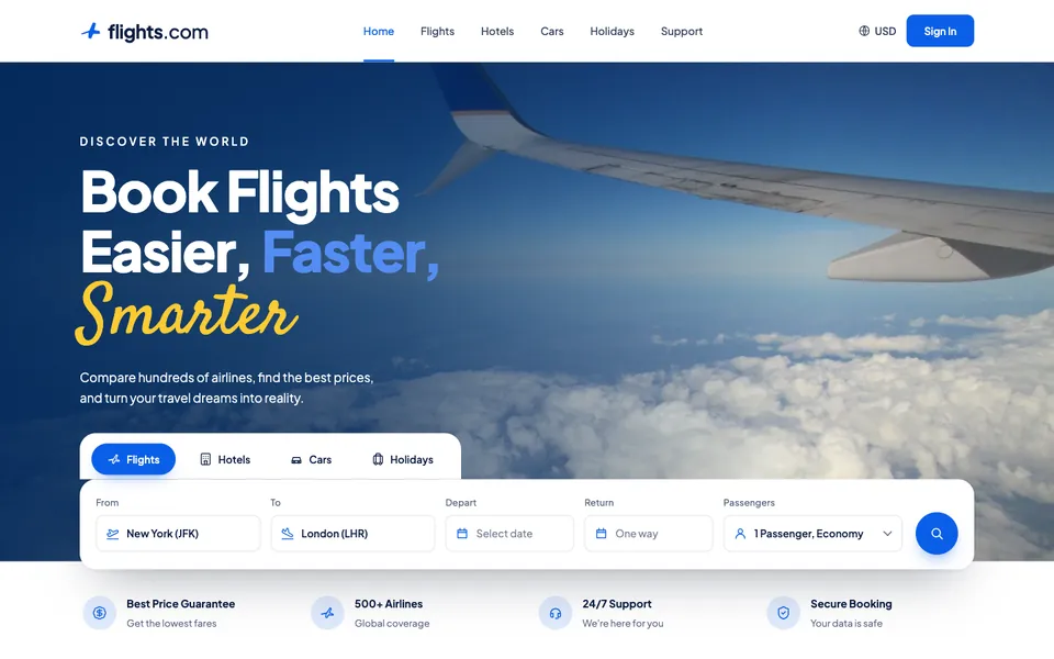 Skyway template home page