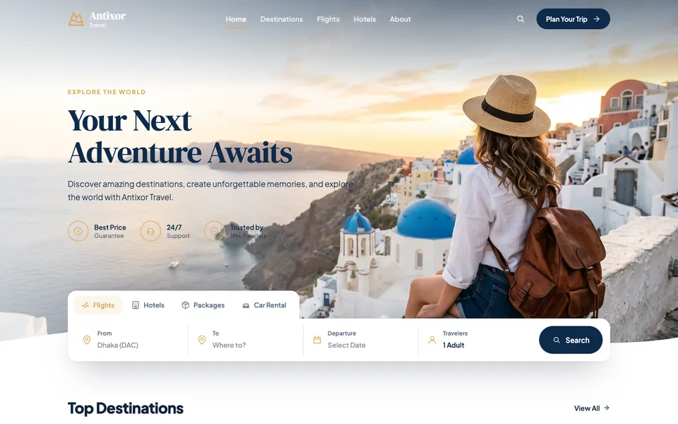 Voyage template home page